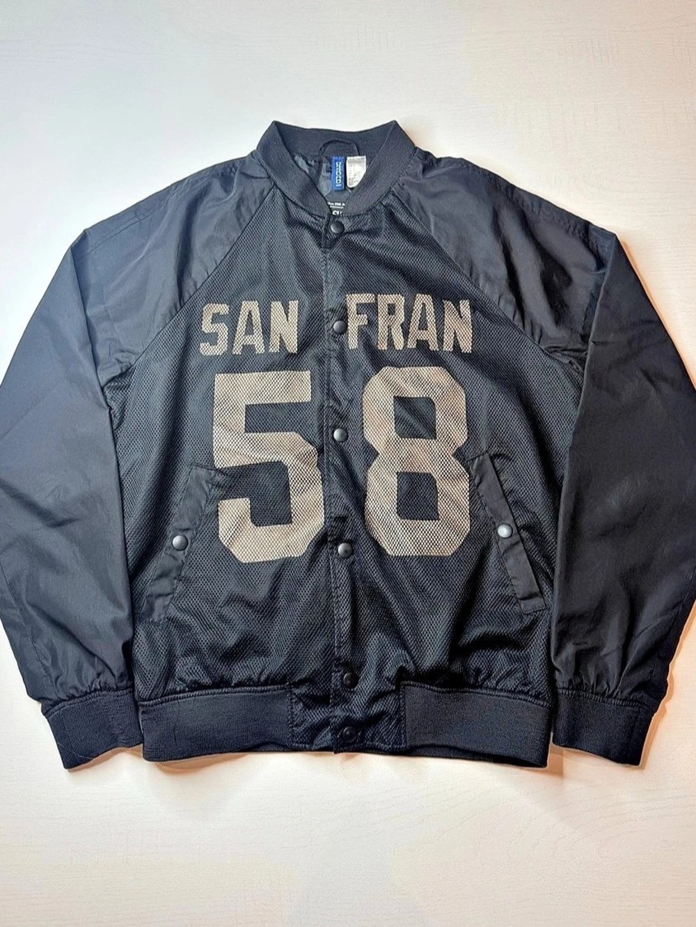 H&M D&B Supply San Fran 58 varsity jacket Varsity Jacket Black Small Like New